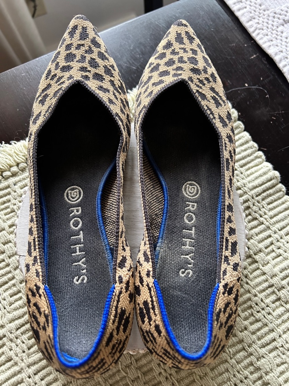 Rothy's Leopard-Print Pointed Flats in Tan and Black - Picture 4 of 5